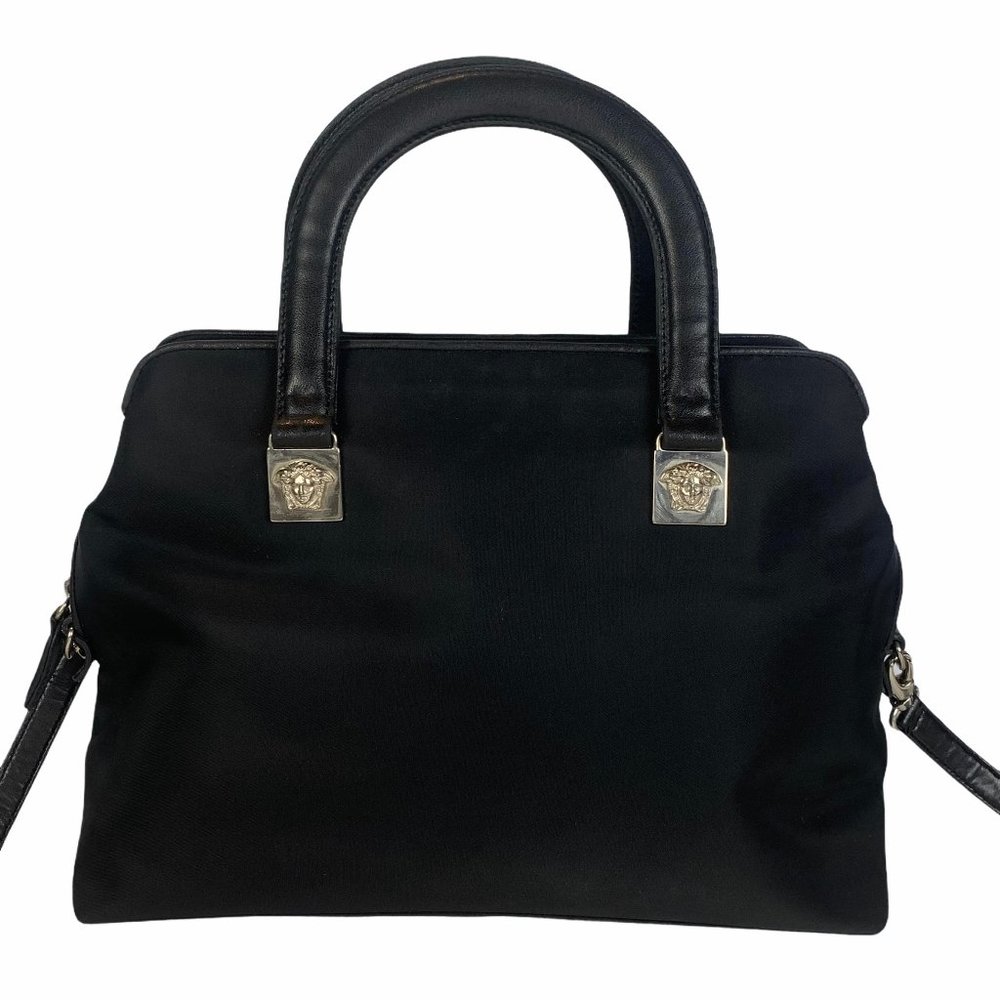 Versace Black Vintage Medusa Hand Bag